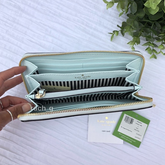 Kate Spade | Cameron Street Lacey Wallet | Island Waters (Mint green/blue color) - Picture 3 of 10